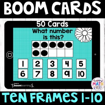 Preview of Ten Frame Subitize 1-10 Boom Cards TM