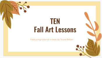 Preview of TEN Fall Art Lessons with videos