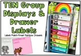 TEN Groups Display and Rainbow Drawer Labels