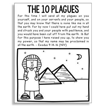ten plagues bible story coloring page  passover  easter