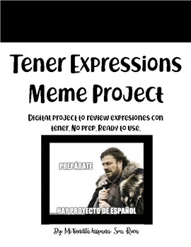 Preview of TENER EXPRESSIONS MEME BOARD PROJECT