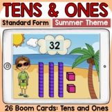 TENS AND ONES SUMMER THEME BOOM DIGITAL CARDS
