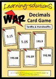 TENTHS and HUNDREDTHS Game - WAR - 2 Sets - Differentiated