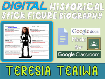 Preview of TERESIA TEAIWA - Digital Historical Stick Figures for Pacific Islander Heritage