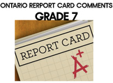 TERM 2 ONTARIO REPORT CARD COMMENTS 2024 - GRADE 7