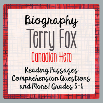 Preview of TERRY FOX 2 Reading Passages, 9 activities: Gr 4-6 PRINT and EASEL