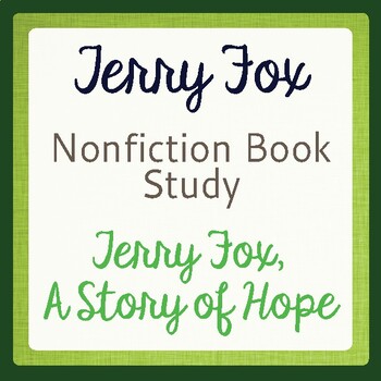 Preview of TERRY FOX Book Study, A Story of Hope PRINT and EASEL
