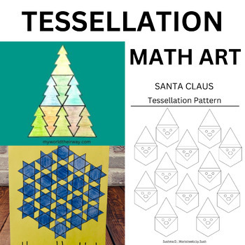 Preview of TESSELLATION PATTERN AND COLORING SHEETS | CLASS CRAFT AND ACTIVITY | MATH ART