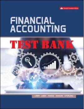 Preview of TEST BANK for Financial Accounting 7th Canadian Editon by Robert Libby, Patricia
