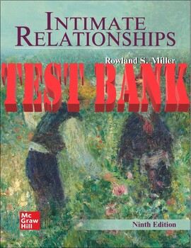Preview of TEST BANK for Intimate Relationships 9th Edition by Rowland Mille