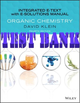 Preview of TEST BANK for Organic Chemistry 4th Edition by David Klein.