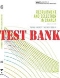 TEST BANK for Recruitment and Selection in Canada, 8th Edi