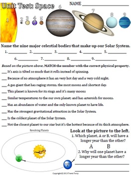 TEST: Our Solar System, Space Exploration and Gravity EXTENDED by