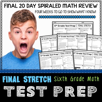 Preview of 6th Grade Math Test Prep Math State Test Prep Worksheets & Bell Ringers