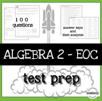 Preview of Algebra 2 Review End of Year TEST PREP