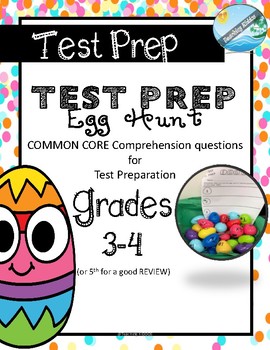 Preview of TEST PREP EASTER egg hunt (grades 3 - 4 ) comprehension questions