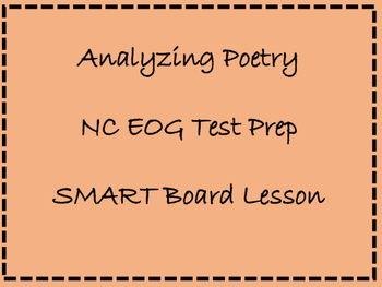 Preview of TEST PREP!  NC EOG prep: Analyzing Poetry