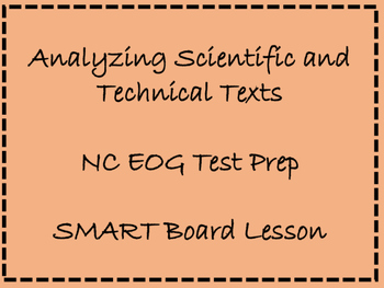 Preview of TEST PREP!  NC EOG prep: Analyzing Scientific and Technical Texts