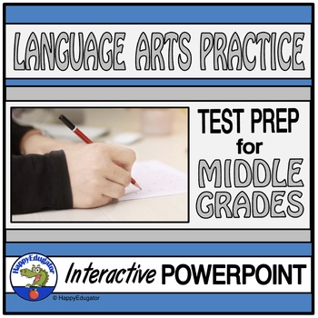 Preview of TEST PREP PowerPoint: Language Arts Practice for ELA State Standardized Tests