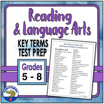 Preview of TEST PREP: Reading and Language Arts Academic Vocabulary Grades 5 - 8