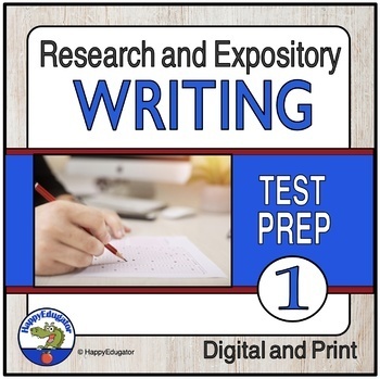 Preview of TEST PREP Research Persuasive & Expository Writing Practice Test 1 with Digital