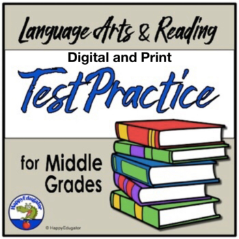 Preview of TEST PREP Test Practice ELA Middle Grades Language Arts and Reading