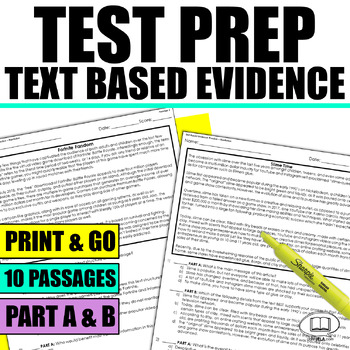 Preview of Reading Comprehension Passages and Questions - Reading Test Prep