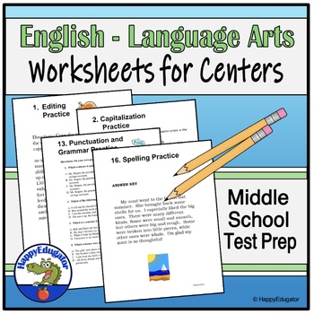 Preview of TEST PREP - Twenty ELA Activities for Middle Grades