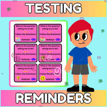 Preview of TESTING REMINDER CARD: Get your students back on track with assessments!