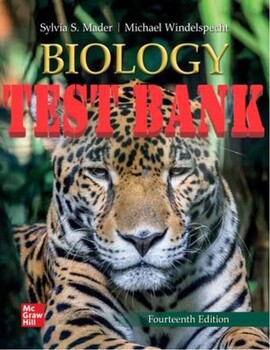 Preview of TESTS BANK for Biology, 14th Edition By Sylvia Mader and Michael Windelspecht.