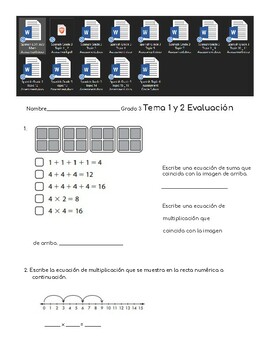 Preview of TESTS - Envision math/ Pearson/ Savvas - grade 3 tests/ assessments SPANISH