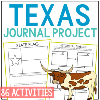 Preview of TEXAS State History Research Project Activity | Social Studies Worksheets 