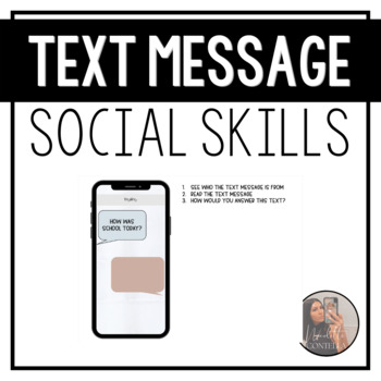Preview of Social Skills Text Message Activity for Speech Therapy and Special Education