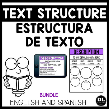 Preview of Estructura de Texto | Texture Structure Graphic Organizers | English and Spanish