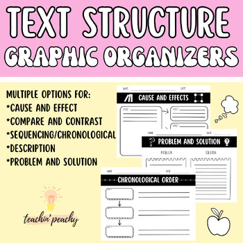 Preview of TEXT STRUCTURE - GRAPHIC ORGANIZERS - PDF - QUICK PRINTS