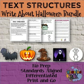 Preview of Text Structures Writing Activity: Halloween Bundle
