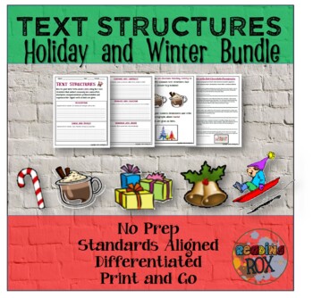 Preview of Text Structures Writing Activity: Winter/Holidays Bundle