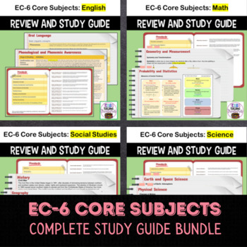Preview of TExES EC-6 Core Subjects Exam Review and Study Guide BUNDLE