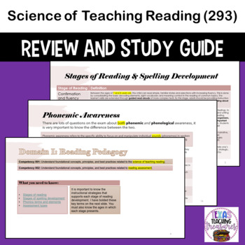 Preview of TExES Science of Teaching Reading (STR) Exam Study Guide Review