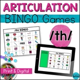 TH Articulation Game: /th/ BINGO for Speech Therapy | Prin