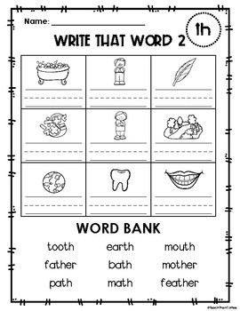 TH Digraph NO PREP Printables and Activities! by Teach Then Coffee
