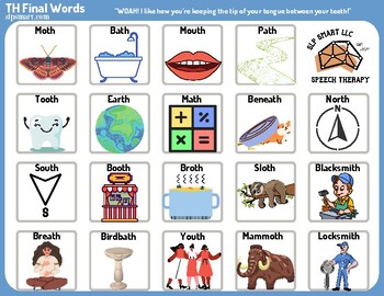 SH Final Words - Articulation Therapy FREEBIE (Print & Go)