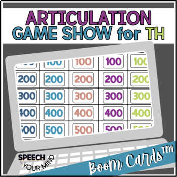 Preview of TH Sound Articulation BOOM Cards™ Game Show  |  TH Speech Therapy