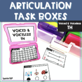 TH Sound Articulation Task Boxes for Speech Therapy