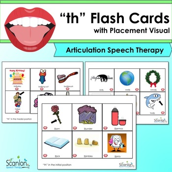 Articulation TH Sound Illustrated Pictures Flash Cards Super Duper Vocabulary 