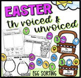 TH Voiced and Unvoiced Worksheets and Sort For Easter