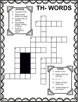 Know These Words Crossword Puzzle