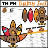 TH and PH Digraph Thanksgiving Phonics Sort