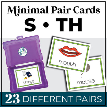 Preview of S vs. TH Minimal Pairs Flashcards for Speech Therapy
