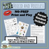TH voiceless and voiced articulation therapy ready to prin